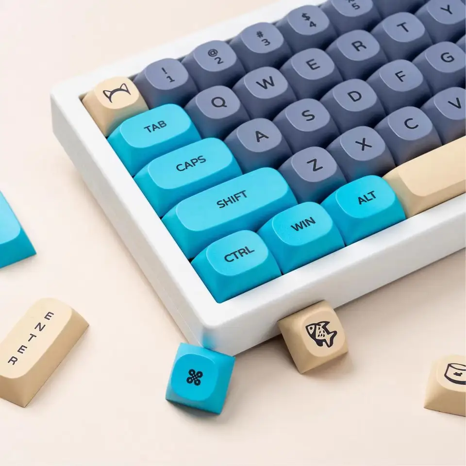 Modrá mačka pbt keycaps 125 Klávesy MA Profil Hot Sublimácie MX Keycaps pre 60/75/85/98/108