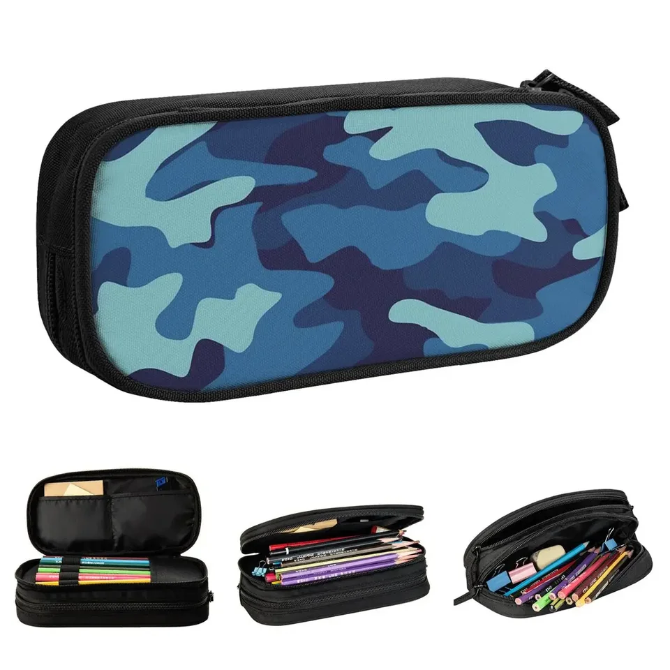 Modré camo ceruzky Puzdro