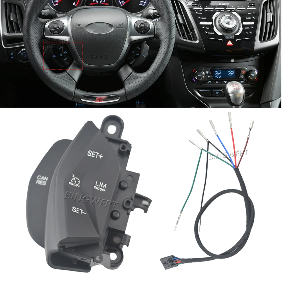 Modré podsvietenie pre Ford Focus 3 2012-2014 Pre KUGA 2012 - 2015 Súprava na riadenie plavby s prepínačom riadenia rýchlosti LIM CAR