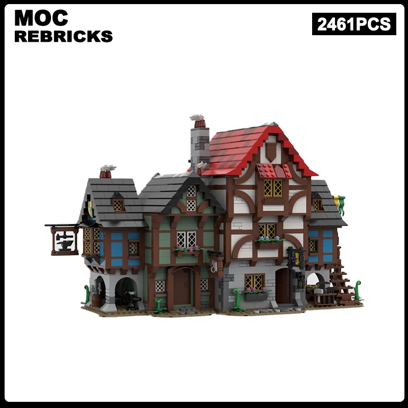Modulárne hotely budovy a kováči MOC MOC MODELICKÝ MODLODNÉ HORKY HOLY