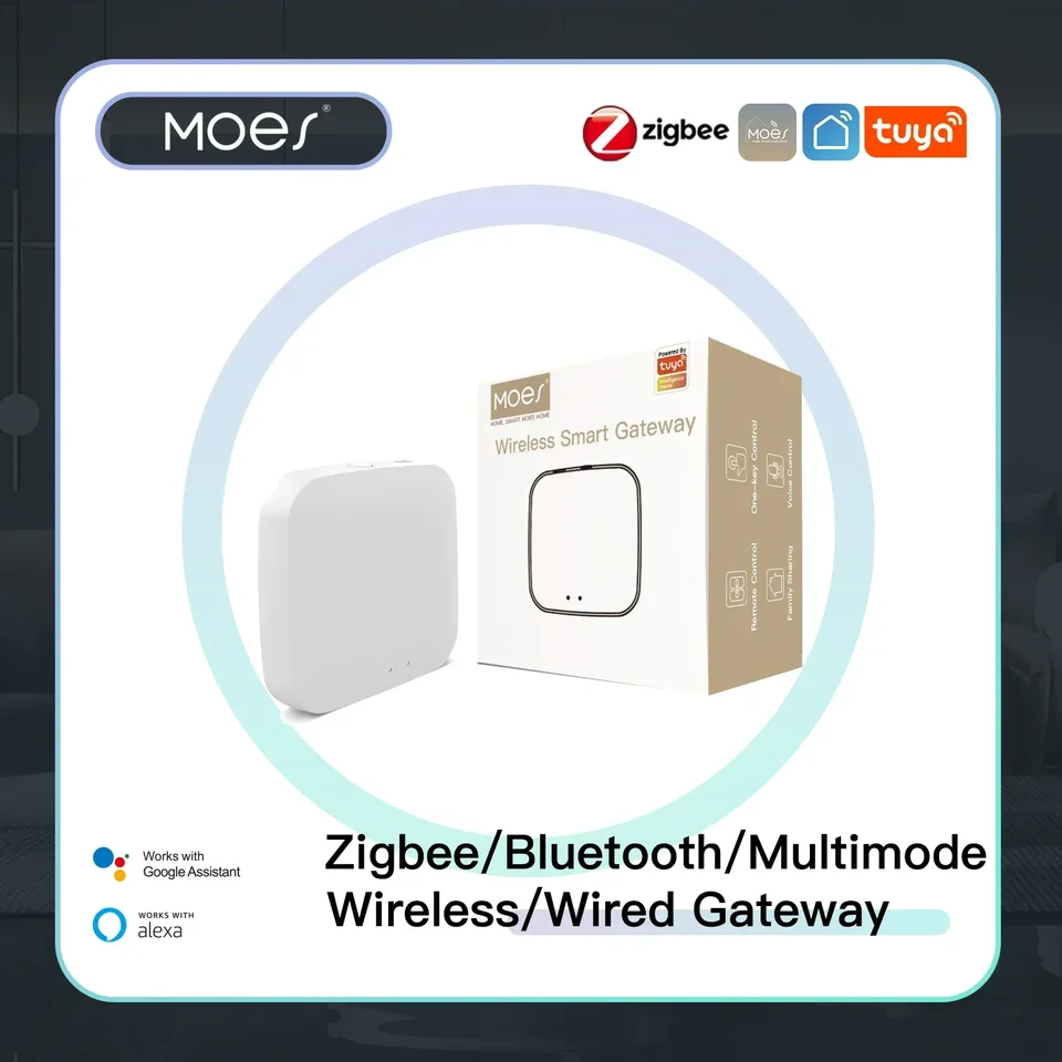 MOES TUYA ZIGBEE/BLE SMART HUB SMART HOME Bridge SMART LIFE APP Wireless DISTOBIL DEVODER PRÁCE S Alexa Google HOME