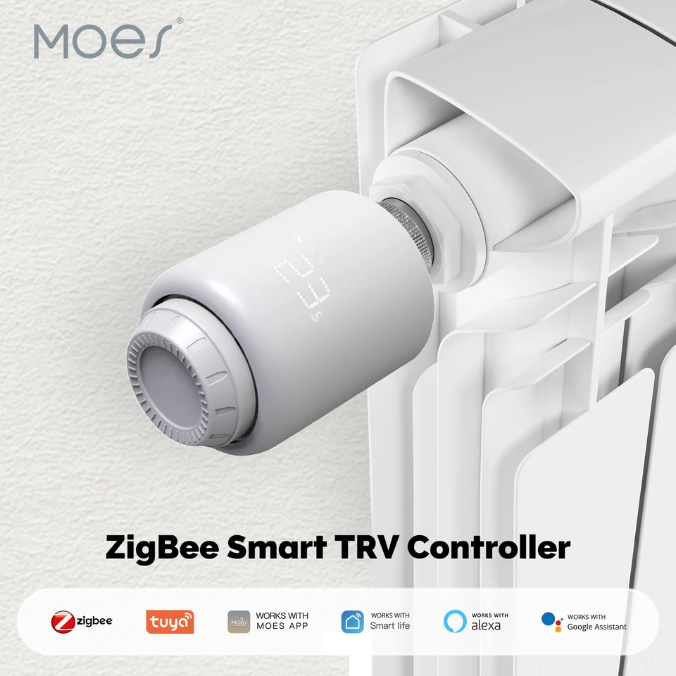 MOES TUYA ZIGBEE TERMOSTATICKÝ VENTIATOR VENTIVE SMARTLIFE Wireless DIVERESNÉ HELNIE OVLÁDANIE