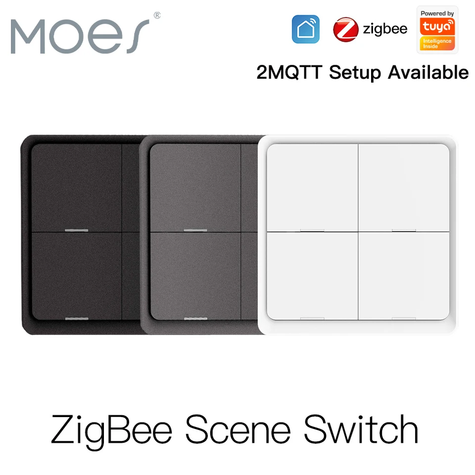 MOES ZIGBEE Wireless SCENE prepínač 12 Ovládanie režimov vreckového tlačidla 2MQTT Nastavenie domácej automatizácie Scenár