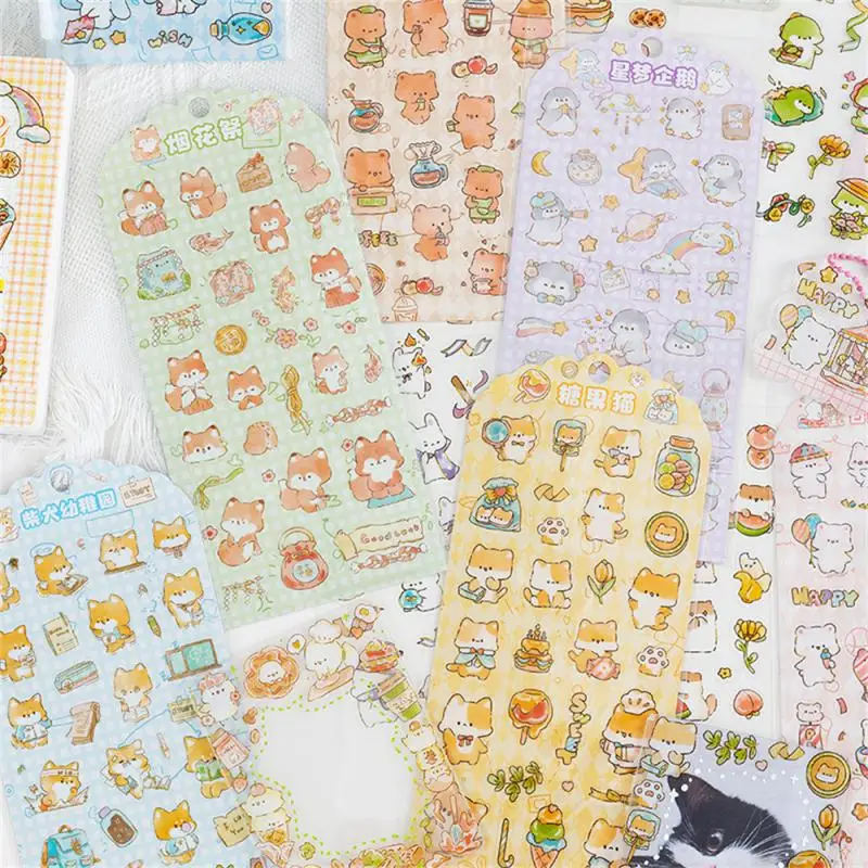 Mohamm PVC Vodotesný roztomilý zvierací králičie nálepky pre psie pre scrapbooking materiály DIY School Supplies Domáca dekorácia
