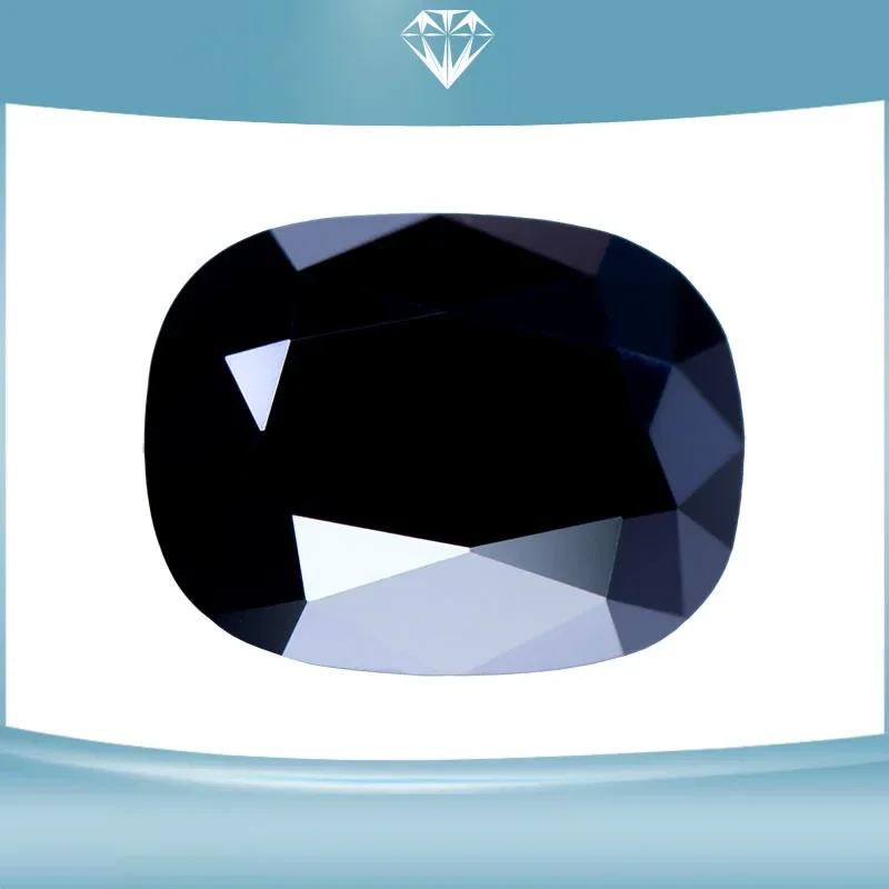 Moissanit Gemstone Cushion Cut Primárna farba čierna laboratórium pestovateľ diamant pre pokročilé náušnice prsteňov šperkov, ktoré robia náušnice so správou GRA