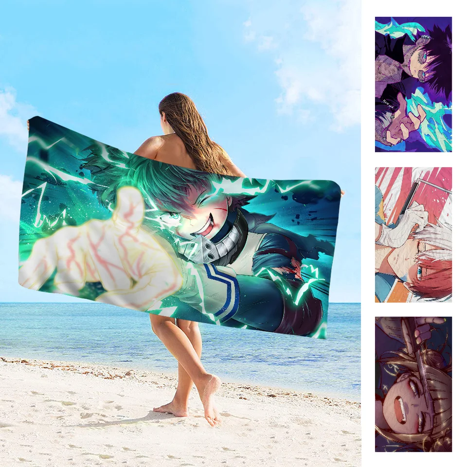 Moja hrdina Academia Beach Towel Worlful Bathels Uteráky pre dievča mikrovlákn