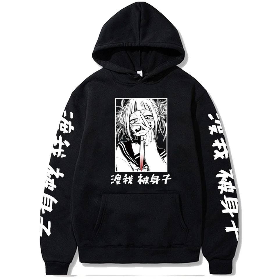 Moja hrdinská akademickú obec anime harajuku hitiko toga manga boku no hrdinský akademickú akademickú meny Ženy Zimné mikiny s dlhým rukávom Mikiny s kapucňou s dlhým rukávom