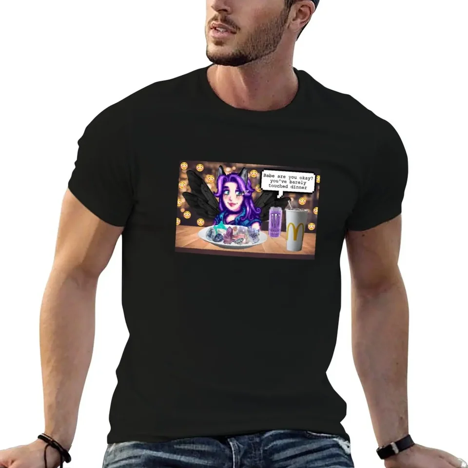 Moja večera s tričkom Abigail Stardew Valley Kawaii Summer Top Top Tees Rýchle sušenie oblečenia pre mužov
