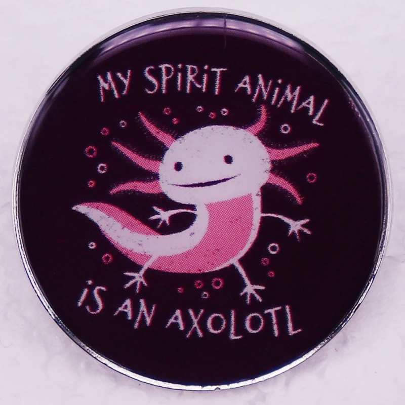 Moje duchovné zviera je axolotl gombík odznak Axolols Amfibian Lover Gift