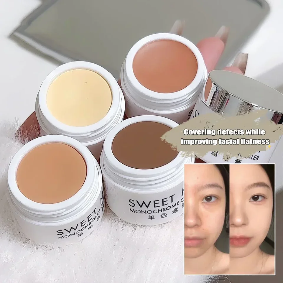 Monochromatický korektor paletný krém na paletu kryty akné značky Tmavé kruhy Multifunkčný make -up na tvár trvalý rozjasnenie kozmetiky