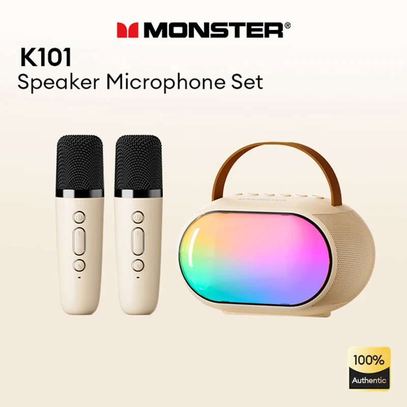 Monster K101 True Wireless Bluetooth v5.3 Hudba Low Lantecy Redukcia hluku Číry hlas KTV Long Pohotovostný herný reproduktor