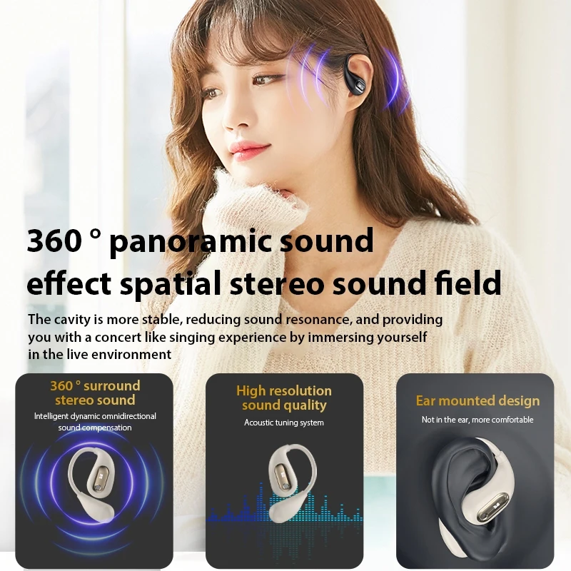 Monster Opon Ear AC210 Wireless Bluetooth 5.4 slúchadlá Športové stereofónne vedenie vodotesného slúchadla pre Huawei P30 Lite