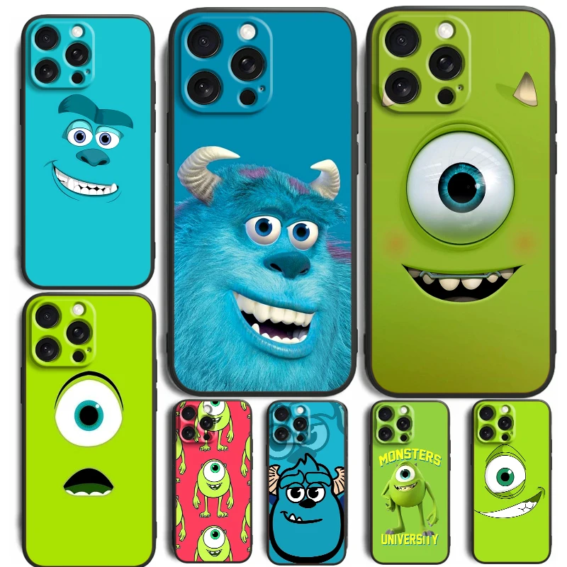 Monsters Disney Inc Cartoon pre iPhone 15 14 13 12 11 xs xr x 8 7 SE Pro Max Plus Mini čierny mäkký puzdro