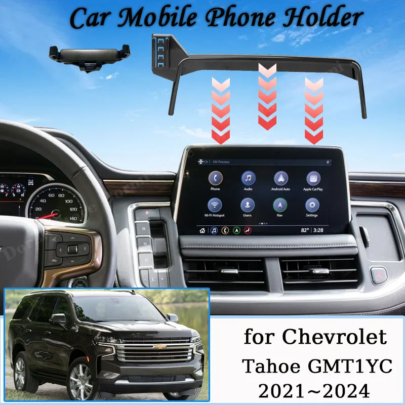 MONT CAR pre Chevrolet Tahoe 2021 ~ 2024 Držiak mobilného telefónu GPS GPS GRACET Gravity Stand Automatické príslušenstvo GMT1YC