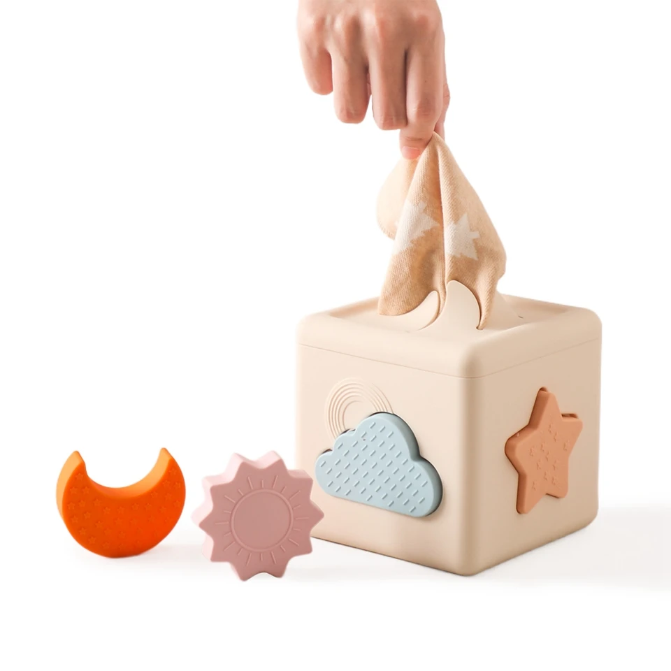 Montessori Silikone Baby Hračky Zásuvky Suma