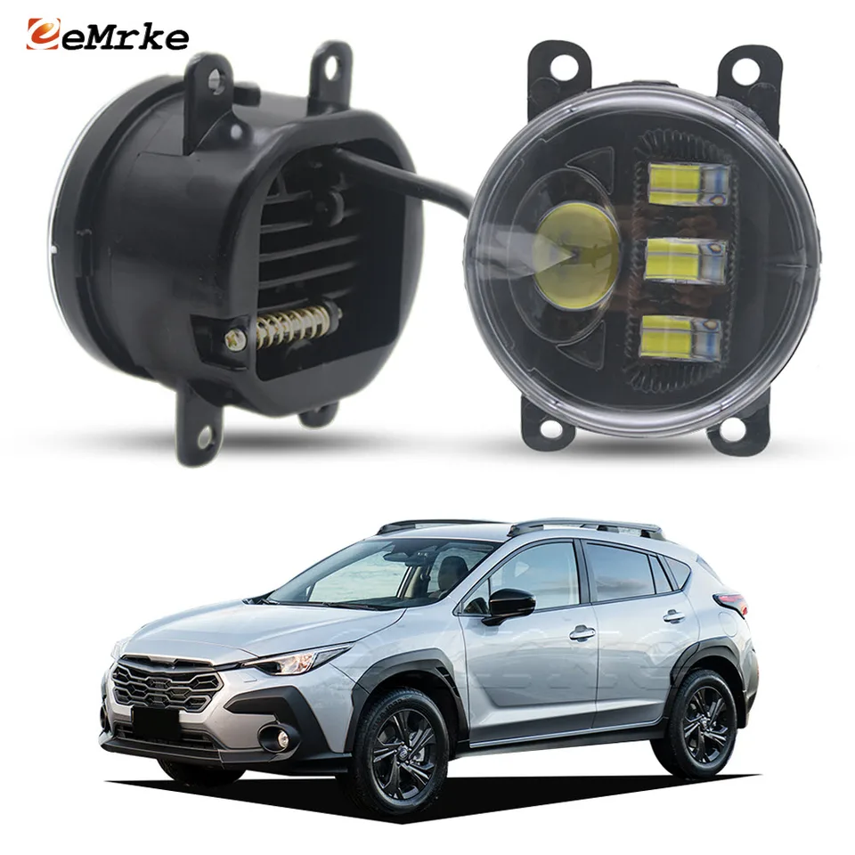 Montáž na inováciu hmlových svetiel LED LOD PTF s priehľadným objektívom DRL DENNE RUNG LAMP 12V pre Subaru xv Crosstrek GU III 2024 2025