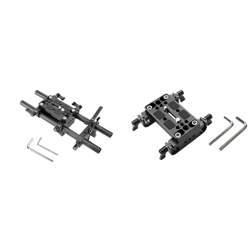 Montážna doska s fotoaparátmi Pro DSLR Rameno Monor Rig Rig TRICOD PLATE S DOPOROM S OBCHODNOSTI 15 mm prúty