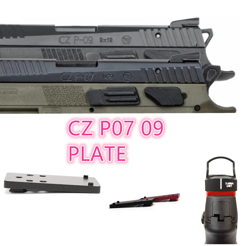 Montážna doska s kovovou optickou červenou bodkou pre CZ P07 CZ P09 DOCTER ADE Burris Vorte Frenzy alebo SRO Sentry Base nie je vhodná kadetová CADAT