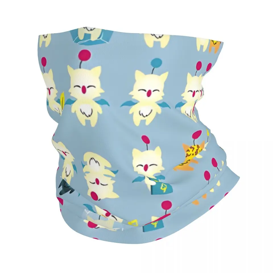 Moogle Medley Motokross Bandana Cover Cover potlačou Final Fantasy Game Face Mask Cycling Cons Curf Curch Unisex Unisex Dospelý umývateľ
