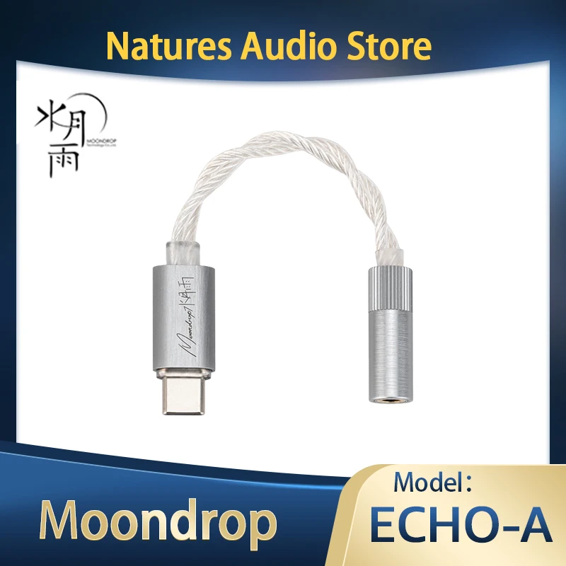 Moondrop Echo-A USB DAC prenosný dekodér Zosilňovač slúchadiel IEM Mobilný dongle typ C až 3,5 mm adaptér