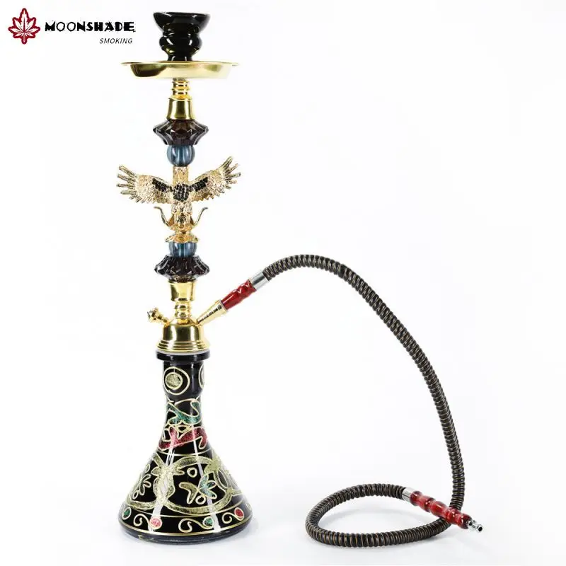 Moonshade arabská vodná fajka set chicha eagle model kreatívny hawk sklenka shisha základňa Narguile fajčiarska trávnatá súprava shisha doplnky