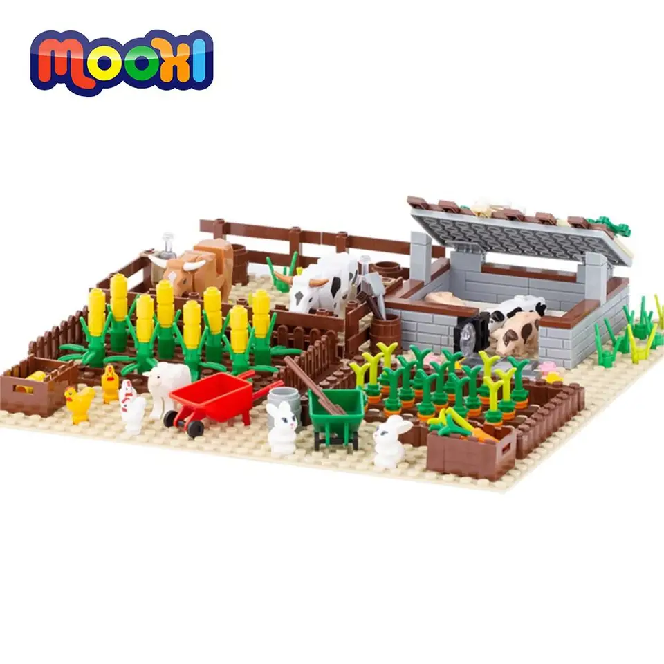 MOOXI CITY FARM MOC MOCS ZVIERATNÉ PAT PAT HATTLE KRÁTKY KURKY KURCH ČAJSKÉ OBJEDNÁVKY BUDOVANIE DETSKÝCH BLOKOV DETI Hračky Darček MOC0001