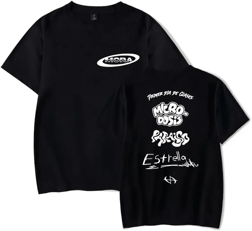 MORA MERCH THIRNE Módna tlač s krátkym rukávom Summer neformálne handrika Top unisex