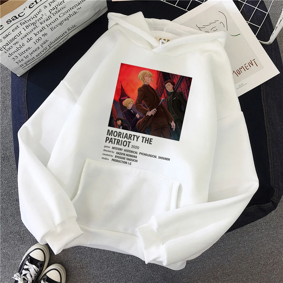 Moriarty Patriot Hoodies Women Winter Vintage Anime Tracksuit Female Graphic s kapucňou košeľa s kapucňou