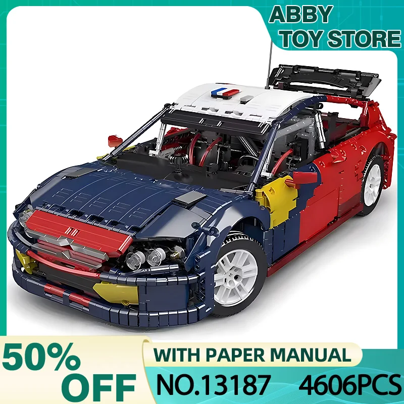 MORS KING 13187 Technické stavebné bloky automobilov C4 Sport Racing Car Model Hračky Zhromaždenie automobilov Sada Detské vianočné darčeky