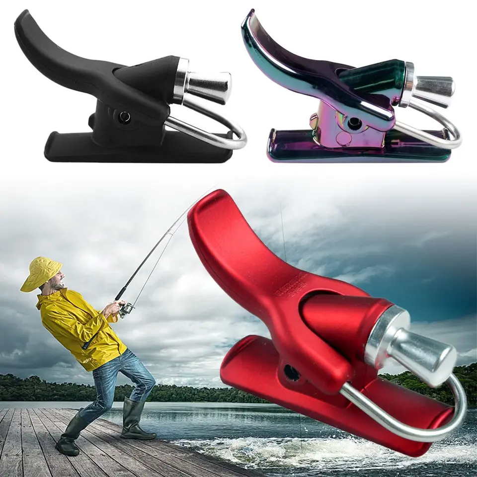 Morský rybársky rybí chránič prstov Spúšťač spúšťača klipu valcový rybolov spúšťacia pištoľ Surfing Casting Trigger Clamp Clamm Tlačidlo