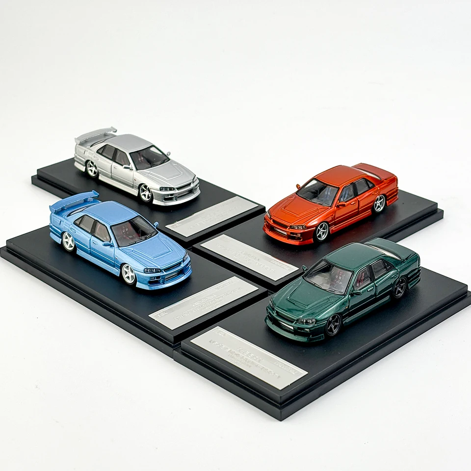 Mortal 1:64 Scale Diecast Zliatina Nissan Skyline ER34 Hračky Model klasiky nostalgia Darček pre dospelých Suvenír Statický displej