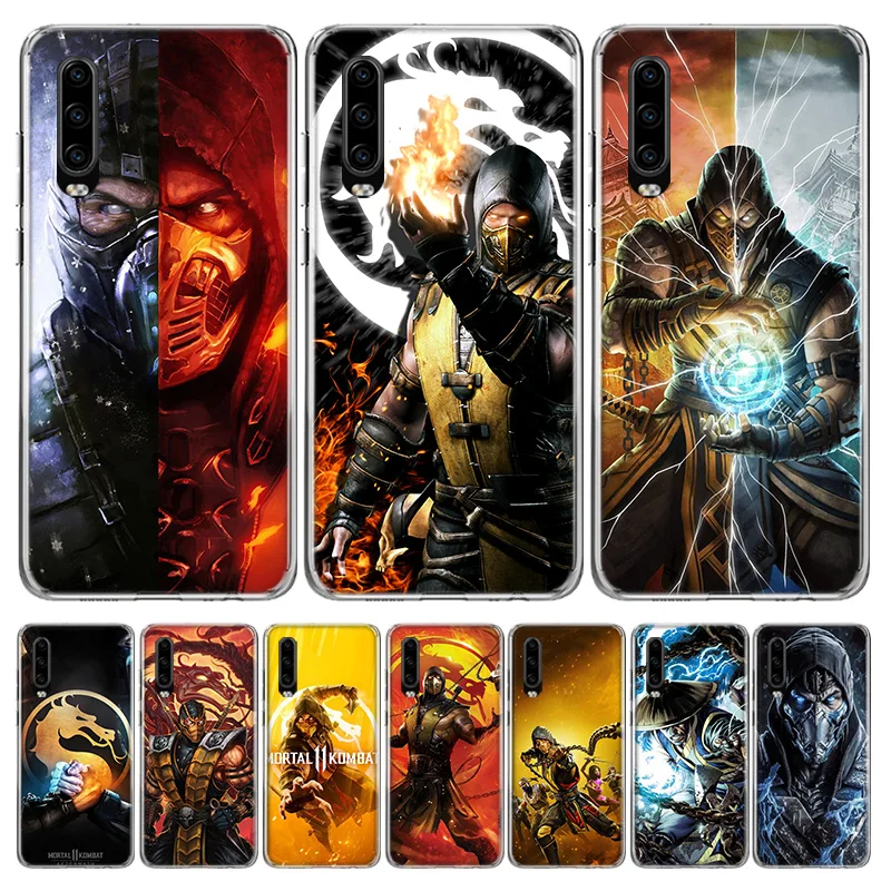 Mortal Kombat Case Cover pre Huawei P30 Lite P40 P20 P10 Mate 10 20 Pro P Smart Z 2019 Y5 Y6 Y7 Y9S Trend Fundas
