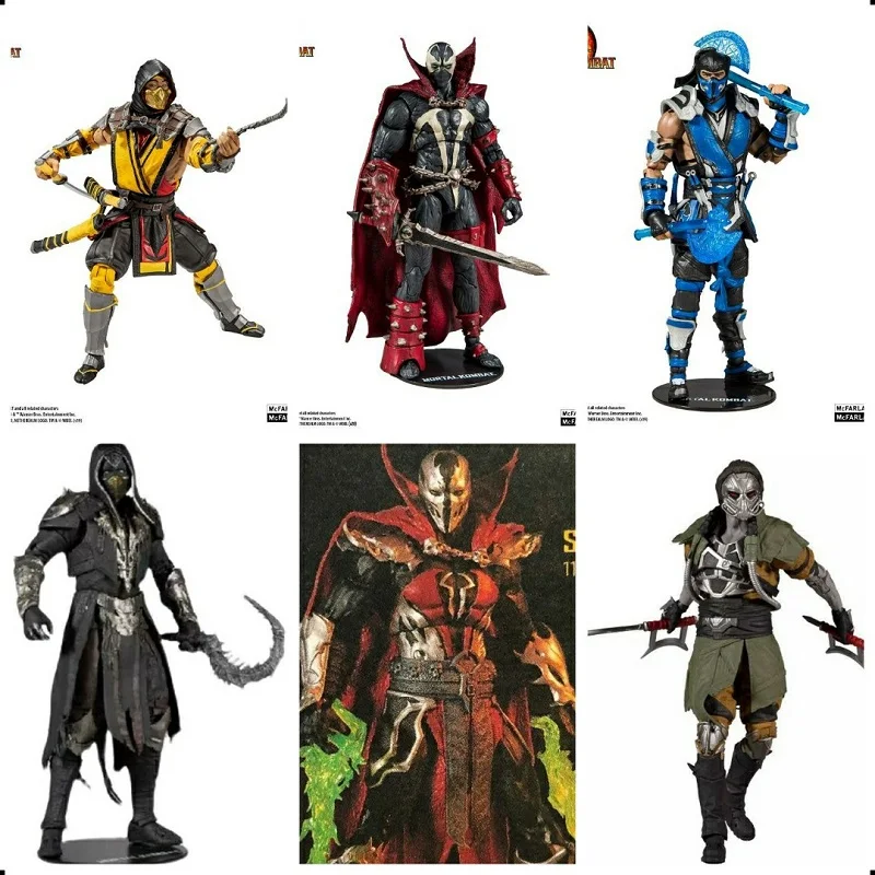 Mortal Kombat spawn sub Zero Scorpion Joker 7 kĺbové akčné figúrky hračky 17 cm
