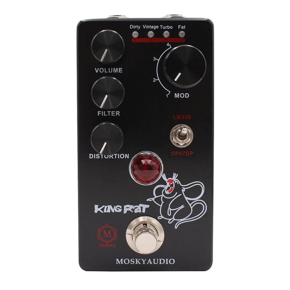 Mosky King Rat Guitar Pedal Distortion Effects True Bypass Pedal Guittarra pre elektrické gitarové doplnky