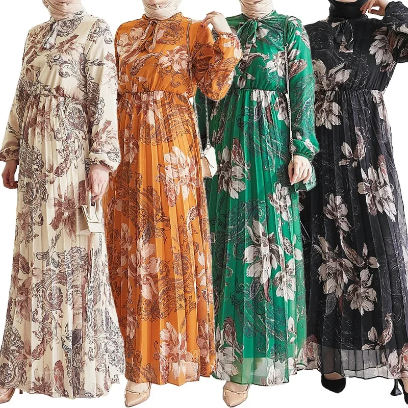 Moslim jalabiya pre ženy tlačené šaty abaya pokryté Vestidos Eid ramadan Abayas Islam arabský dubaj dlhý rúž Marok kaftan