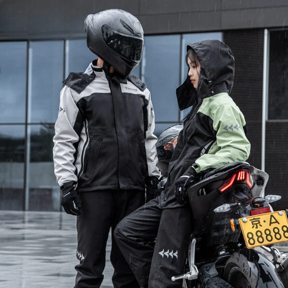 Moto Raincoat Rain Coat Jacket Pants Conly Rain Set Motocykel Raincoat Muži Dámske vodotesné