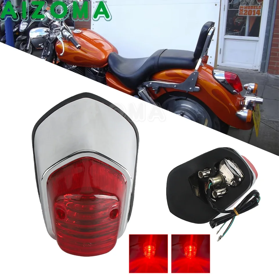Motocyc zadné brzdové brzdové zastavenie svetla pre Yamaha Harley Kawasaki Vulcan 650 900 Honda Shadow Sabre GL VT 1100 1200 400 500 700 750