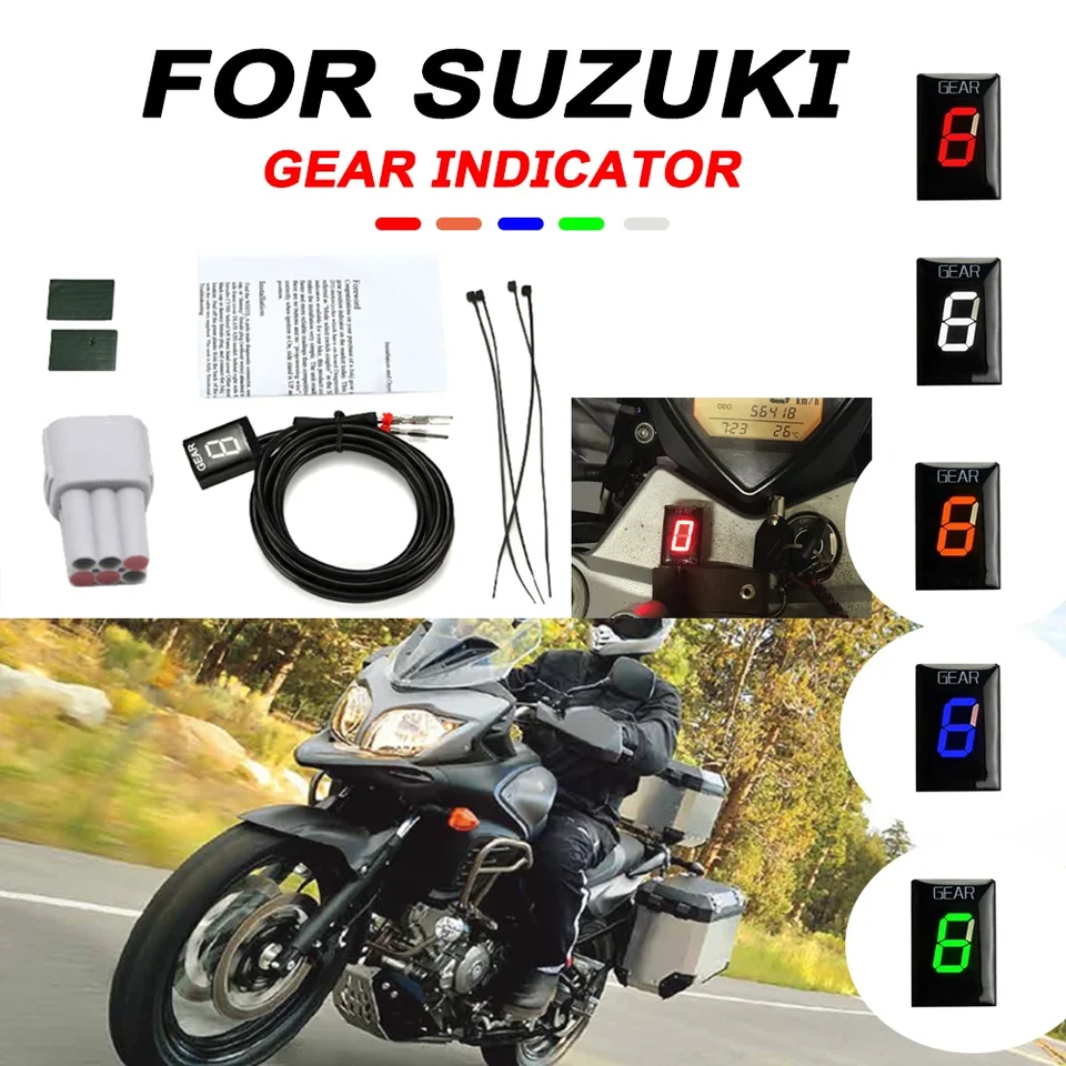 Motocykel 1-6 LED indikátor prevodového stupňa Displej pre Suzuki SV650 SV1000 DL650 V-Strom 650 2004-2011 DL1000 VSTROM 1000 2013