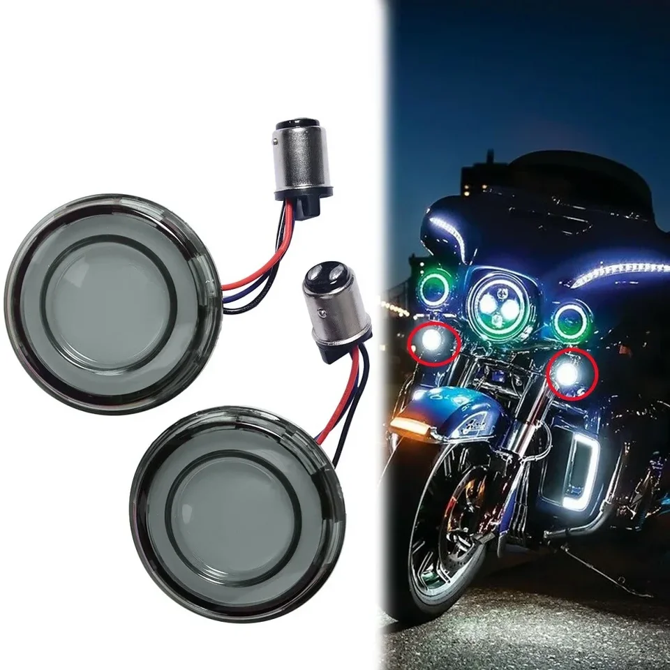 Motocykel 1157 LED predné zadné konverzie smeru smeru signálu Light Inserts Indikátor panela pre Harley Sportster Dyna Softail Touring