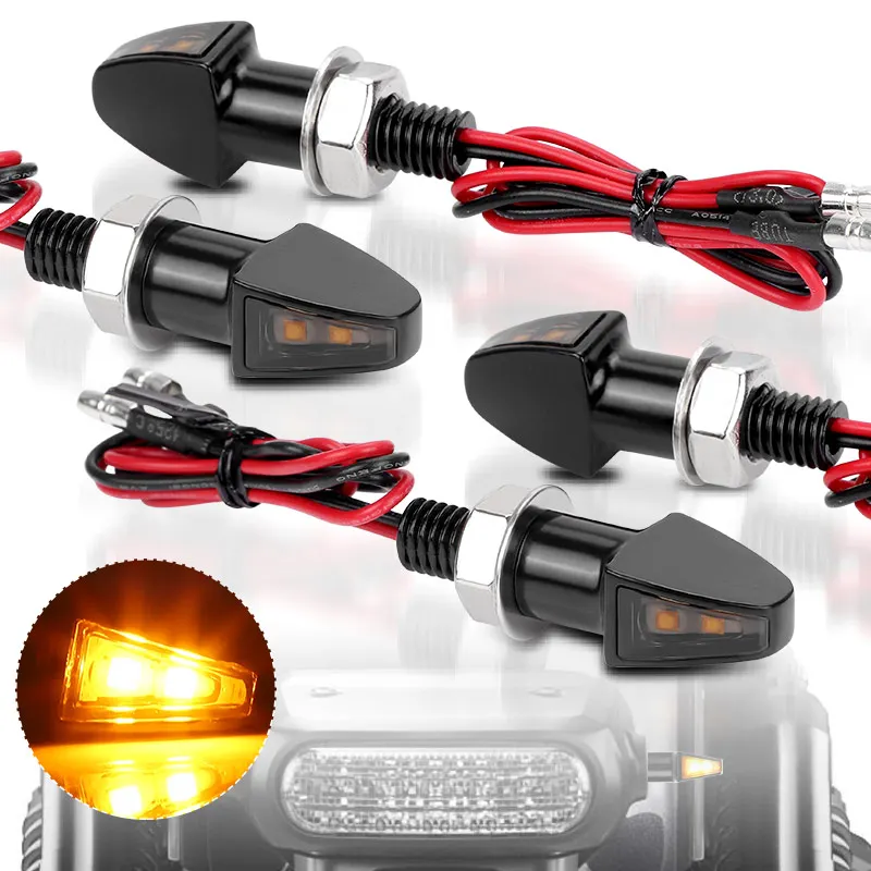 Motocykel 12v bočná značka Mini svetlo smerom LED smerom na otočenie lampa jantáru vodotesný univerzálny pre špinu motorka Cruiser Cafe Racer