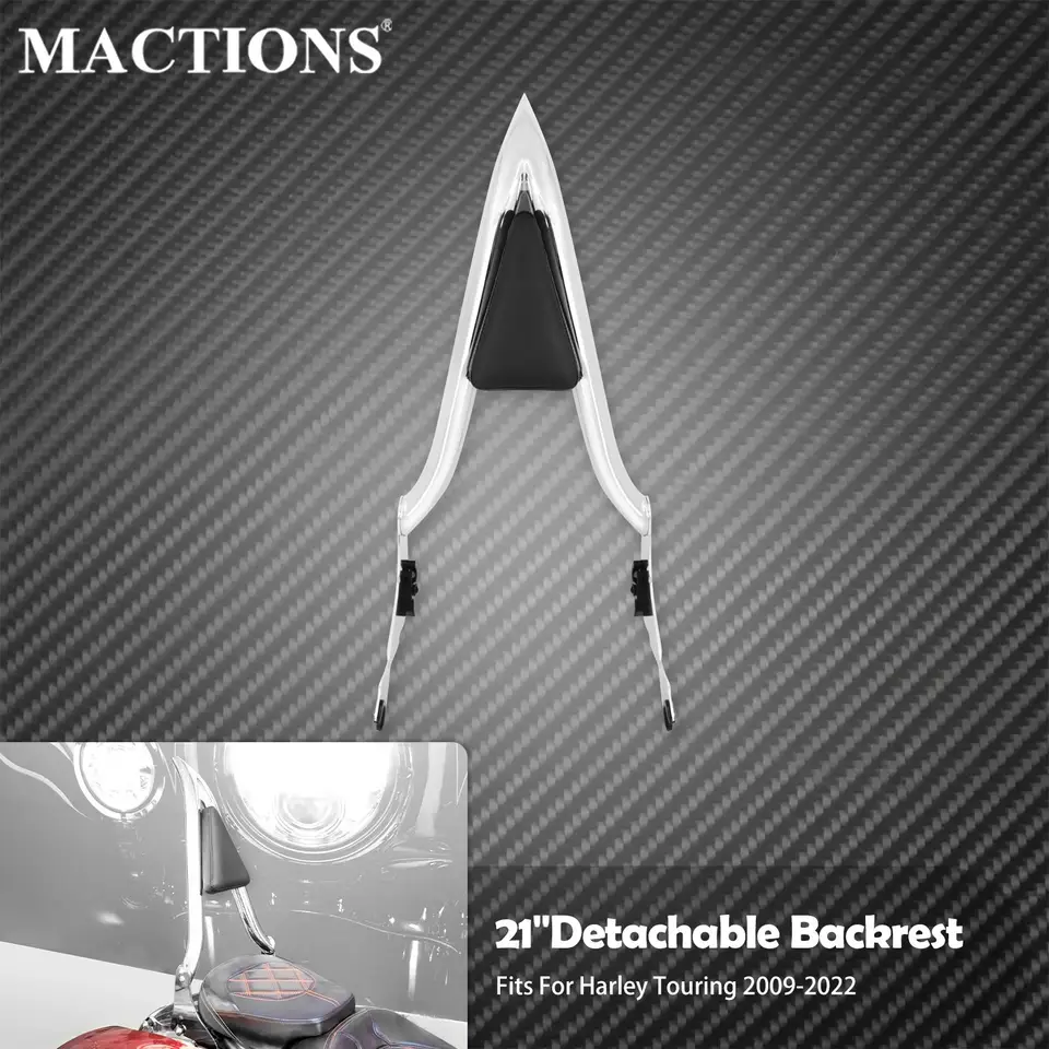 Motocykel 21 '' 'Chrome zadný cestujúci sissy bar opera pre Harley Touring CVO Road King FlHr Electra Street Glide 2009-2022
