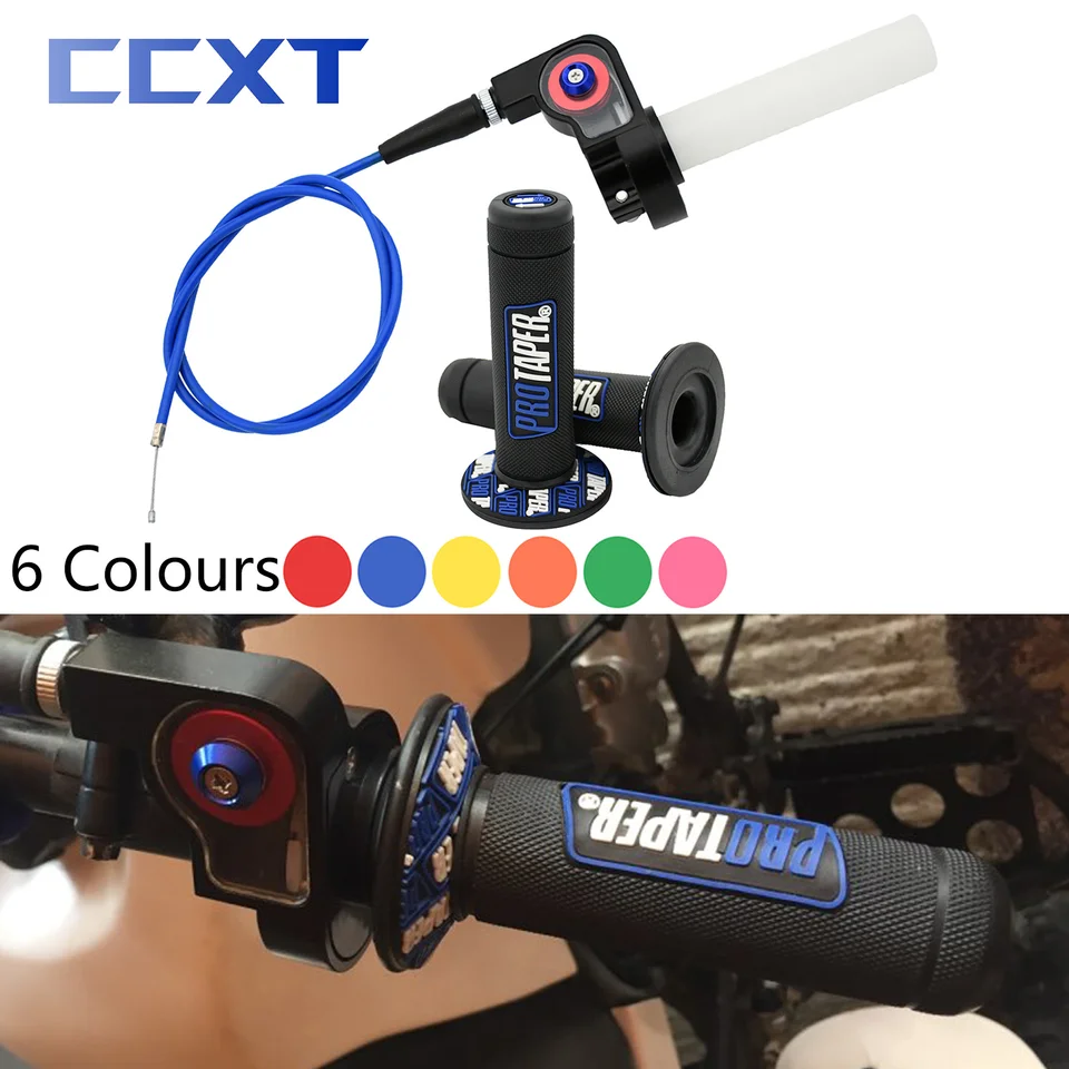 Motocykel 22 mm rýchly twist plynový plynový plynový klapka Rukoväte rukoväte 980 mm škrtiaci kábel pre Honda Yamaha Kawasaki Suzuki KTM ATV