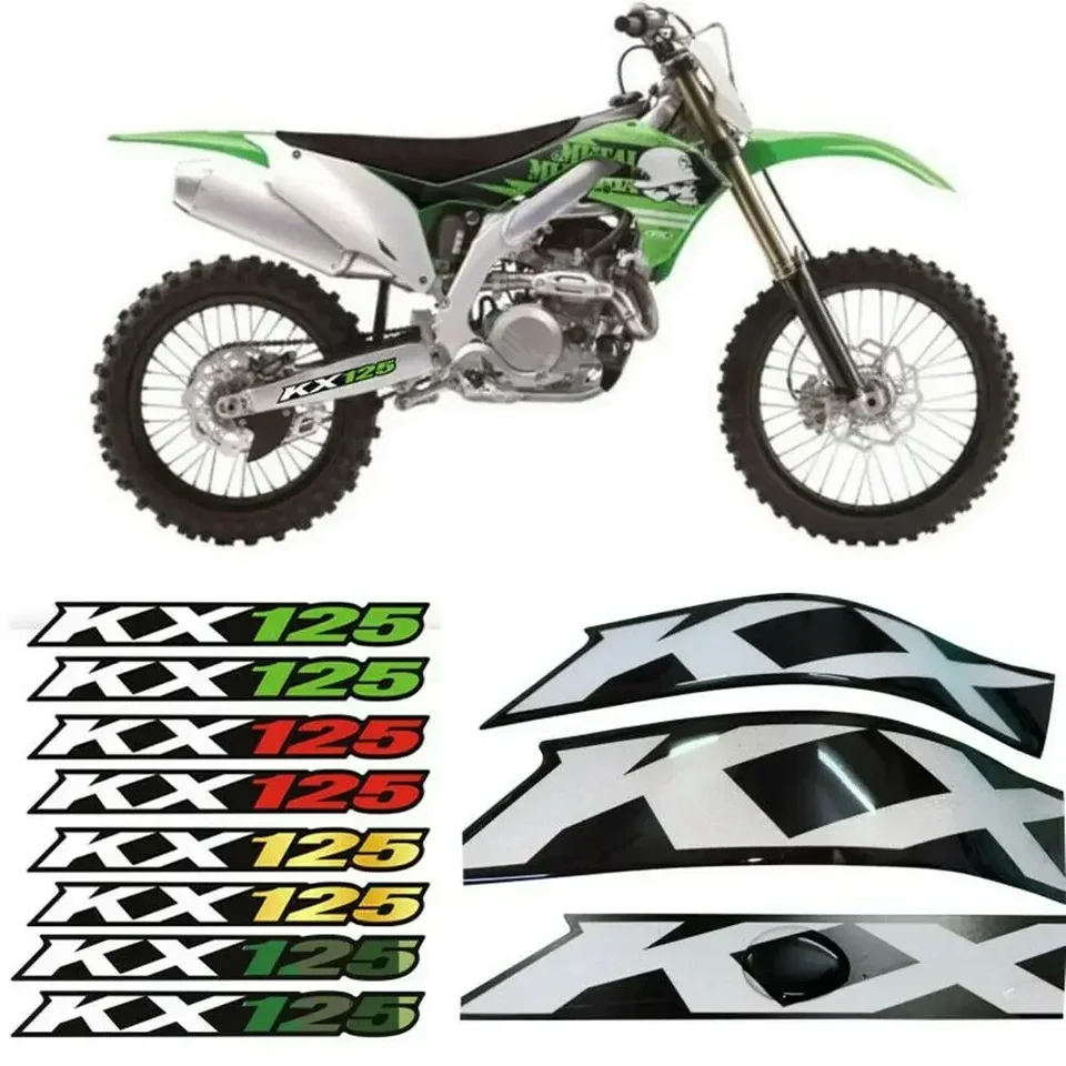 Motocykel 3D lepidlá hnací reťazec hnací hriadeľ hriadeľ hriadeľa odrazov na nálepky na nálepky zdobia nálepky Accessorie pre Kawasaki KX125 KX 125