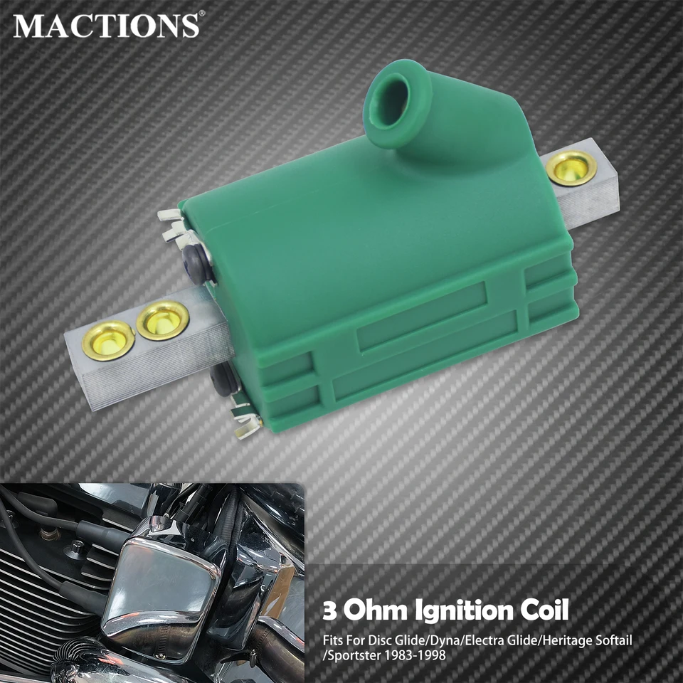 Motocykel 3OHM Ignition Coil Single Fire 12V Výstup DC3-1 pre Harley Dyna Fxrs Touring FlHt Sportster Softail Flst FXLR 83-1998