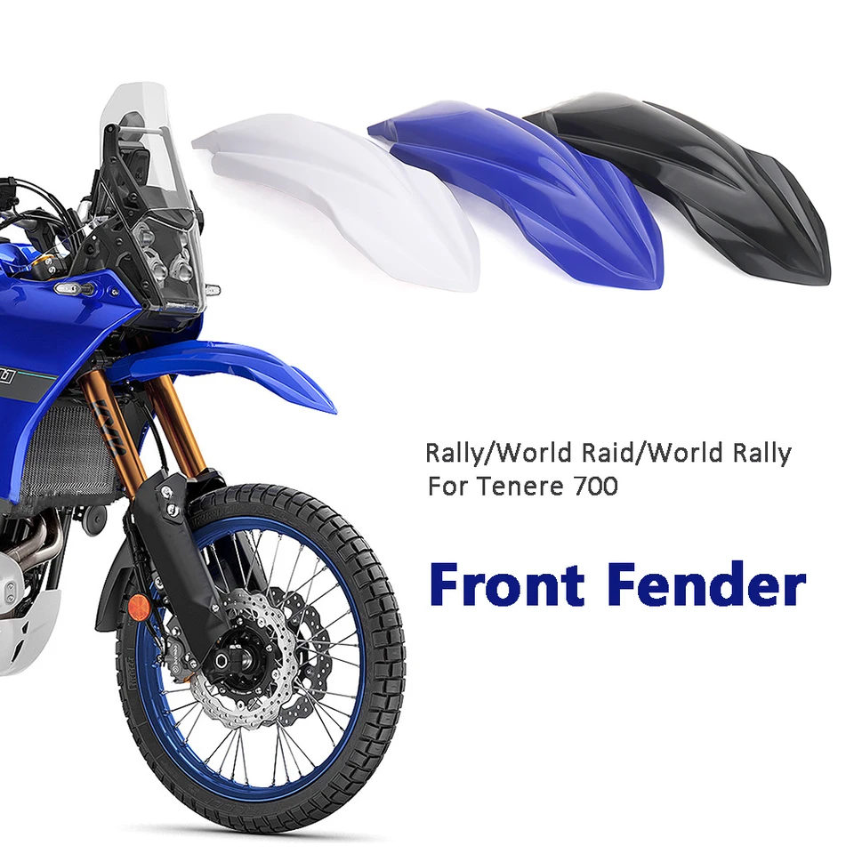 Motocykel ABS predný blatník pokrytie Mudguard 3 farebné koliesko Hugger Splash Guard pre Yamaha Tenere 700/Rally/World Raid/World Rally Rally