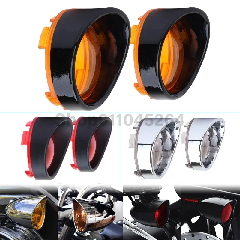 Motocykel ABS Turn Signal Svetla Blinker Blinker Rám INDINÁLNA Objektív Objektív Objektív pre Harley Touring Sportster Softail Dyna V-Rod