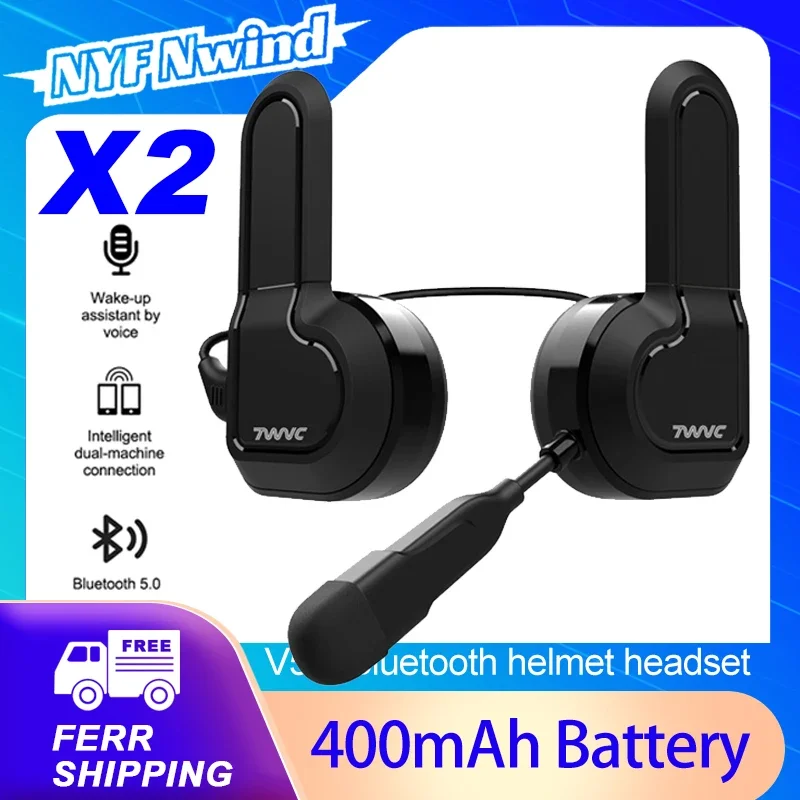 Motocykel Bluetooth Headset Wireless Stereo Moto prilba slúchadlá hudobného prehrávaču Handfree Free Serfón s držiakom klipov