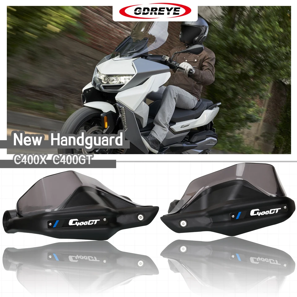 Motocykel C400X Príslušenstvo Handguard Shield Shield Ručné ochranné sklo Černé sklo pre BMW C400X C400GT C400 X 2019-2024