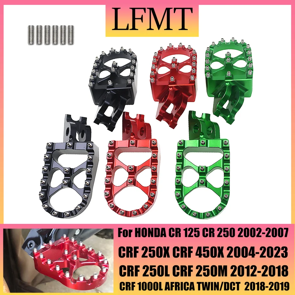 Motocykel CNC Foot Pegs RESS RESS PEDALS FOOTPEGS PRE HONDA CR CRF 125R 150R 250R 250X 450R 450X 250RX 450RX 250F 450L MX Dirt Bike