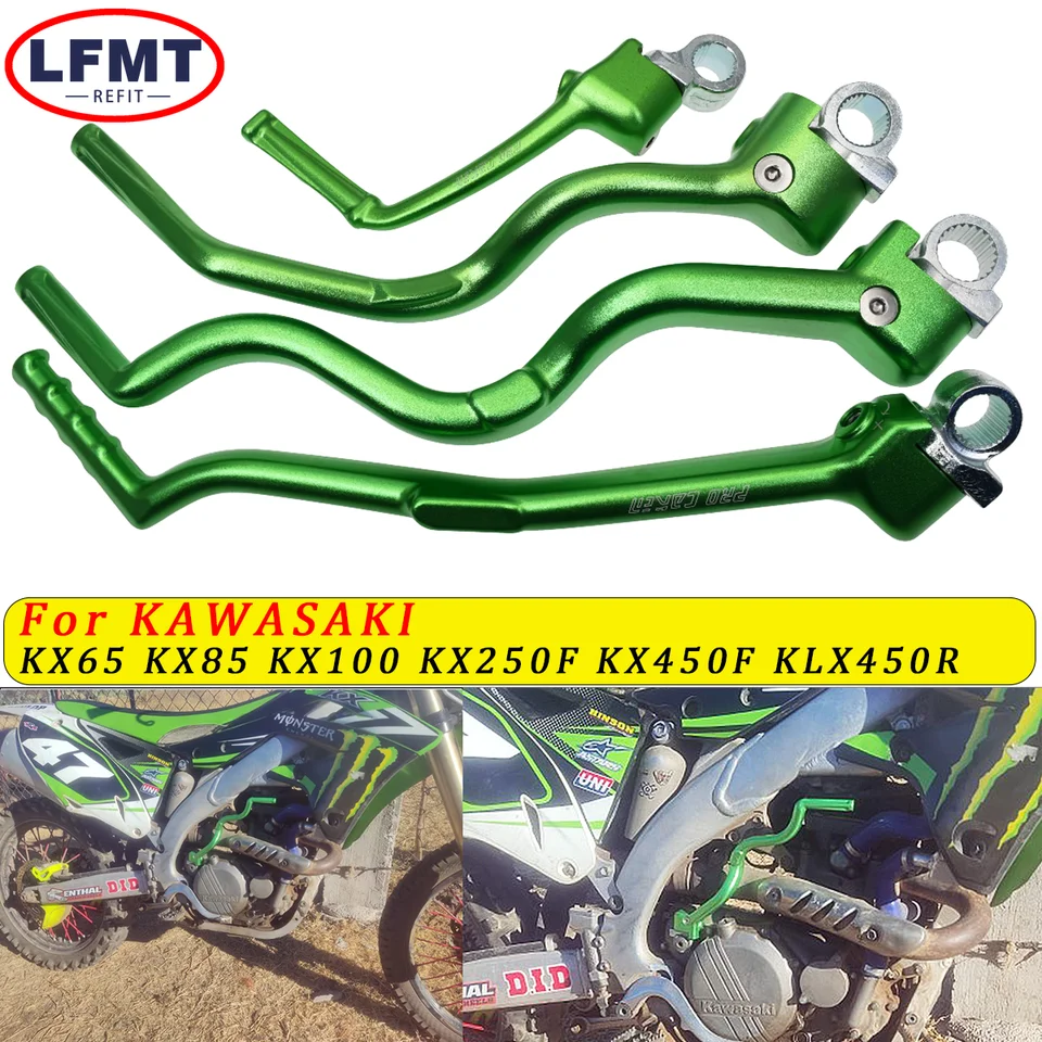 Motocykel CNC hliníkový kovaný Kalpový kop Starter Lever Pedal pre Kawasaki KX250F 2013-2020 KX450F KLX450R 2007-2019 KX85 KX100